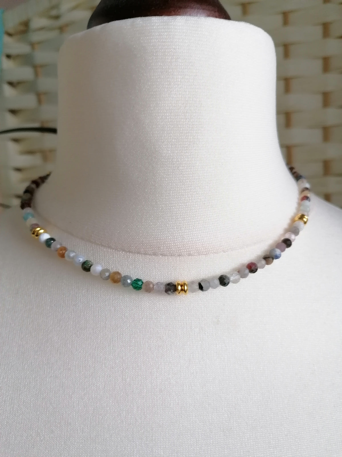 Semi-precious gemstone Necklace choker