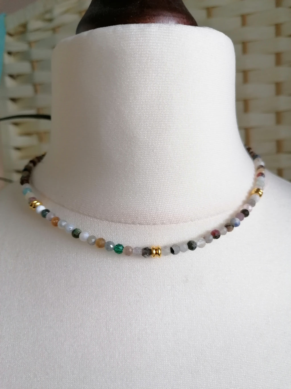 Semi-precious gemstone Necklace choker