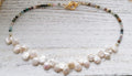 Semi-precious Gemstone Necklace Cultured Freshwater Baroque pearls