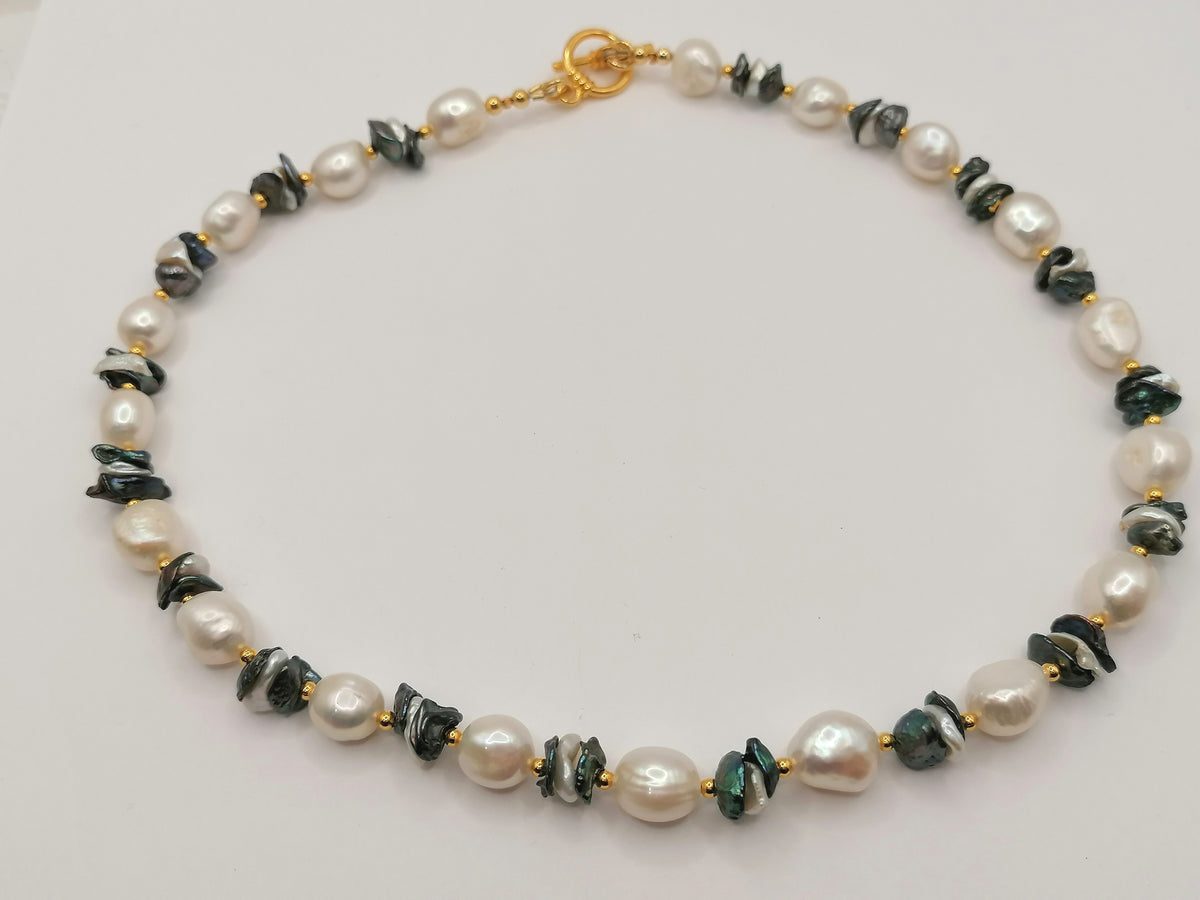 Cultured Freshwater Pearl Necklace Baroque Pearl Keshi Pearl