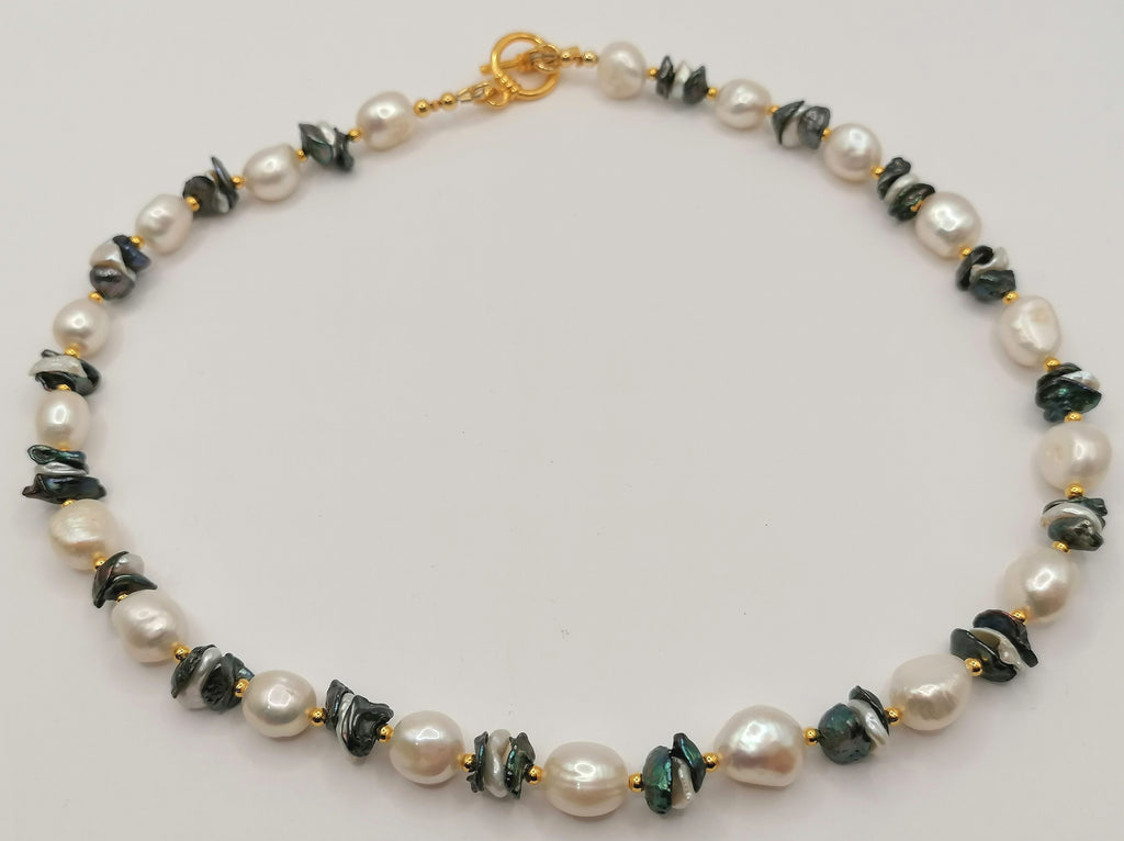 Cultured Freshwater Pearl Necklace Baroque Pearl Keshi Pearl