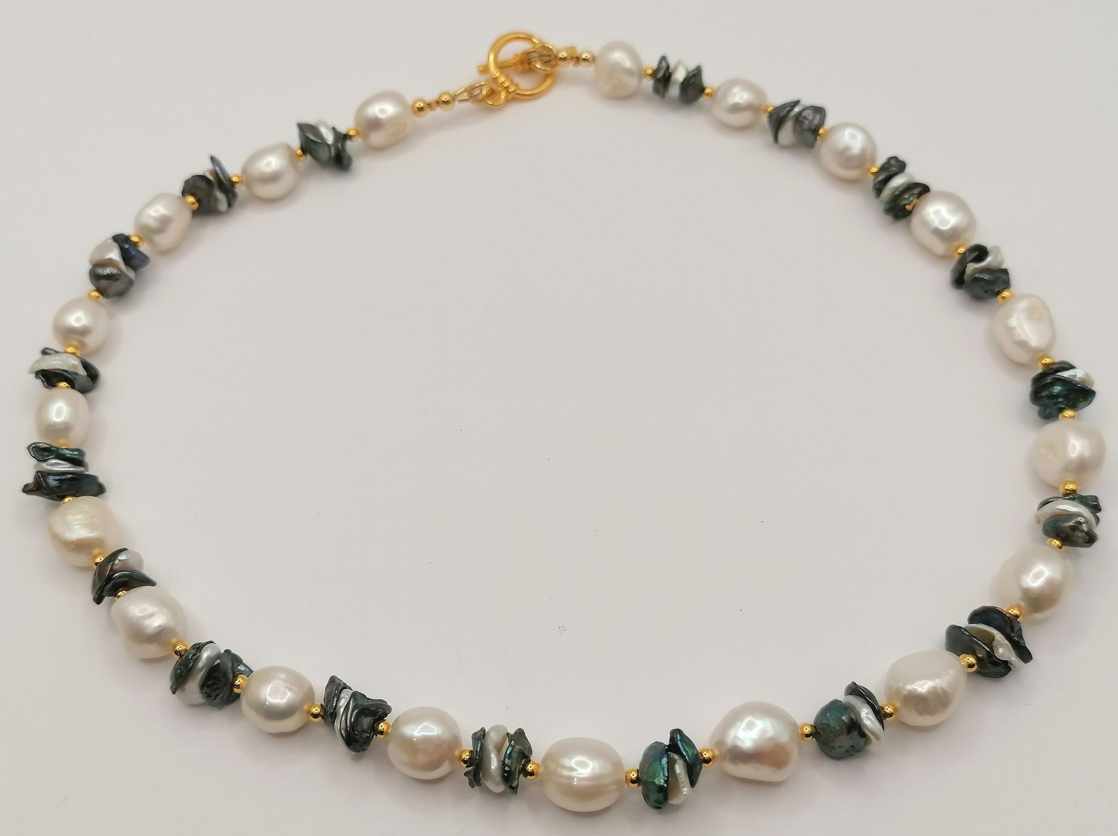 Cultured Freshwater Pearl Necklace Baroque Pearl Keshi Pearl