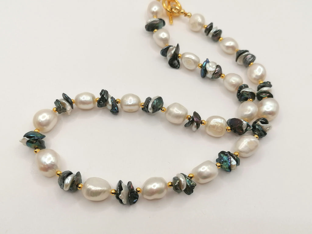 Cultured Freshwater Pearl Necklace Baroque Pearl Keshi Pearl