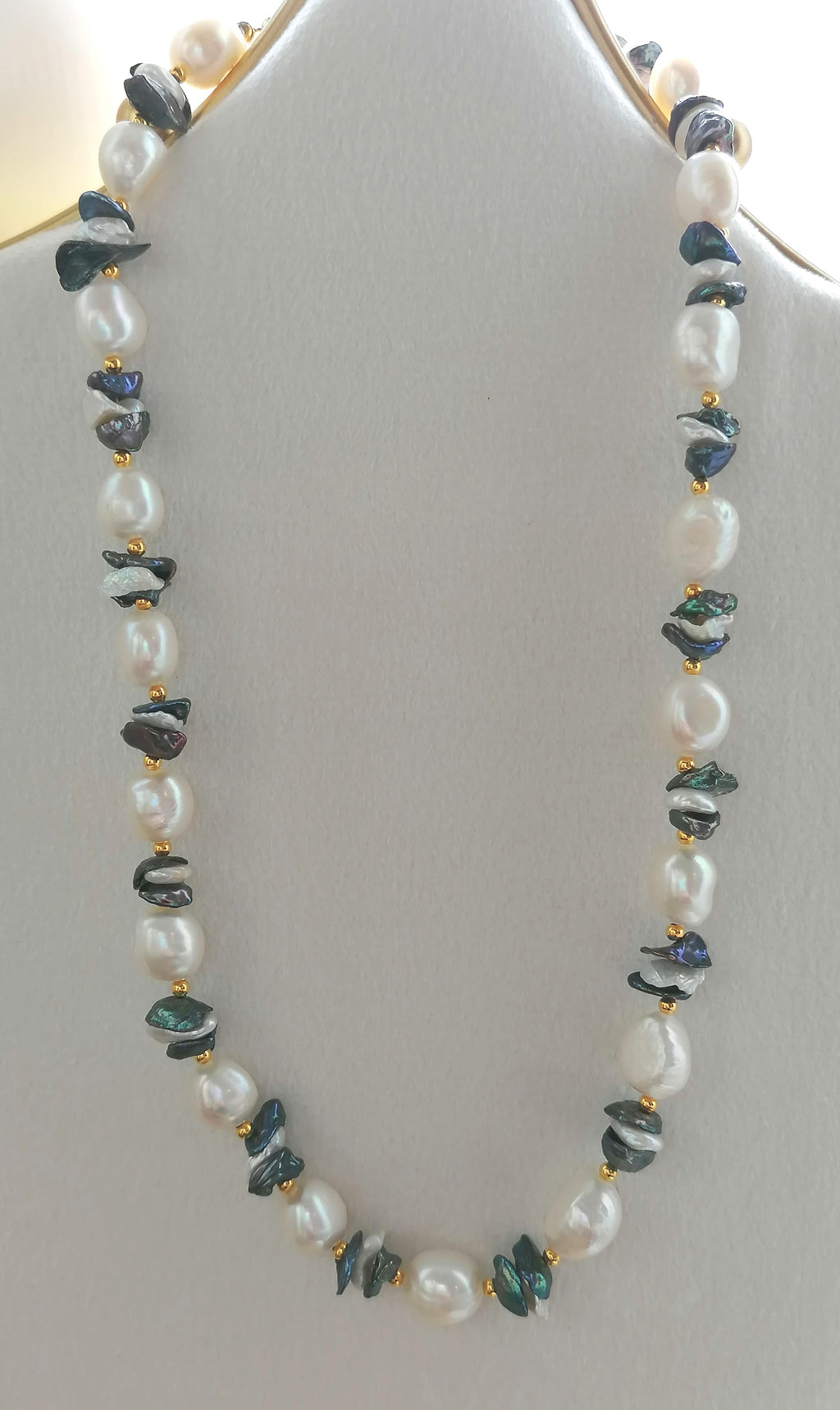 Cultured Freshwater Pearl Necklace Baroque Pearl Keshi Pearl