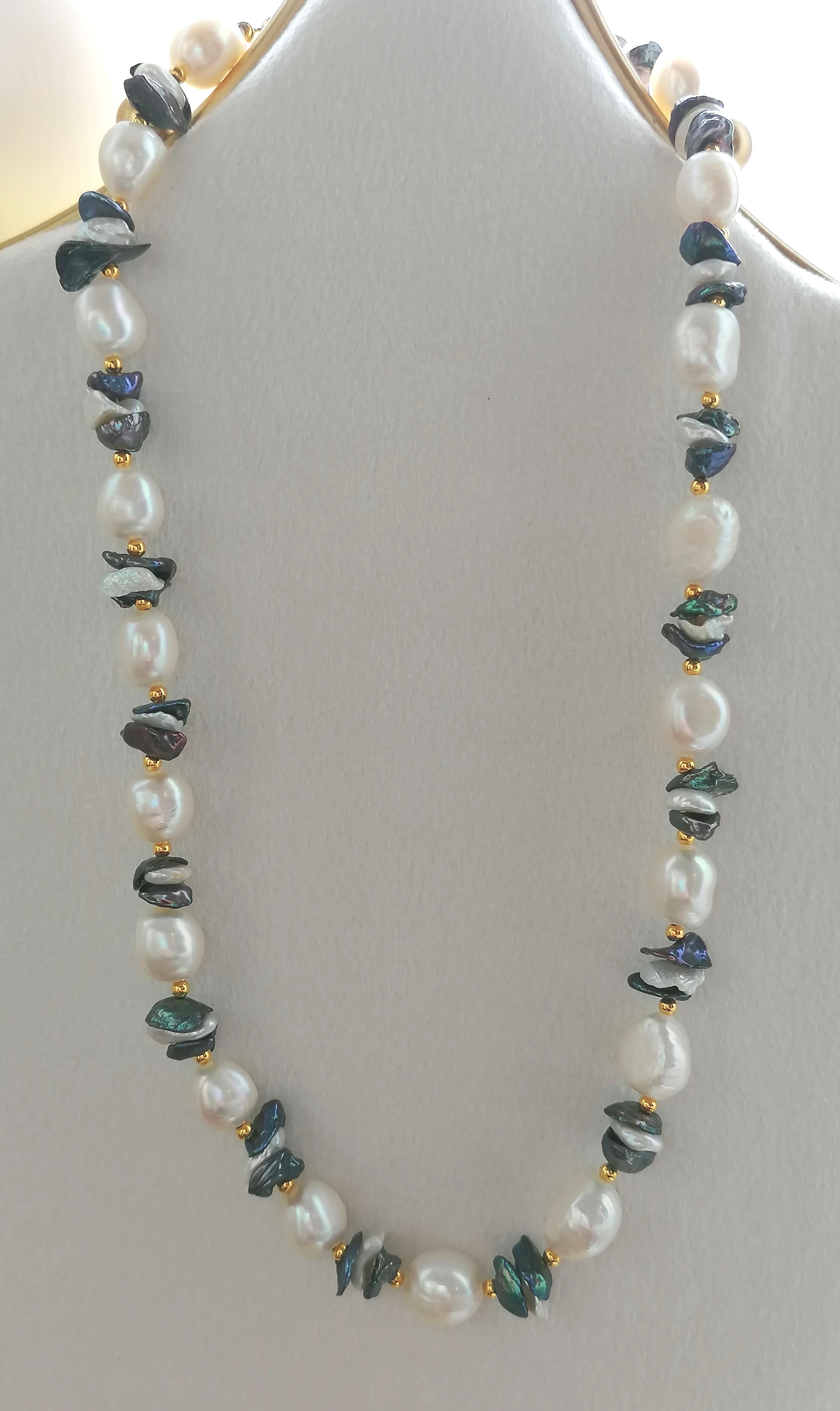Cultured Freshwater Pearl Necklace Baroque Pearl Keshi Pearl