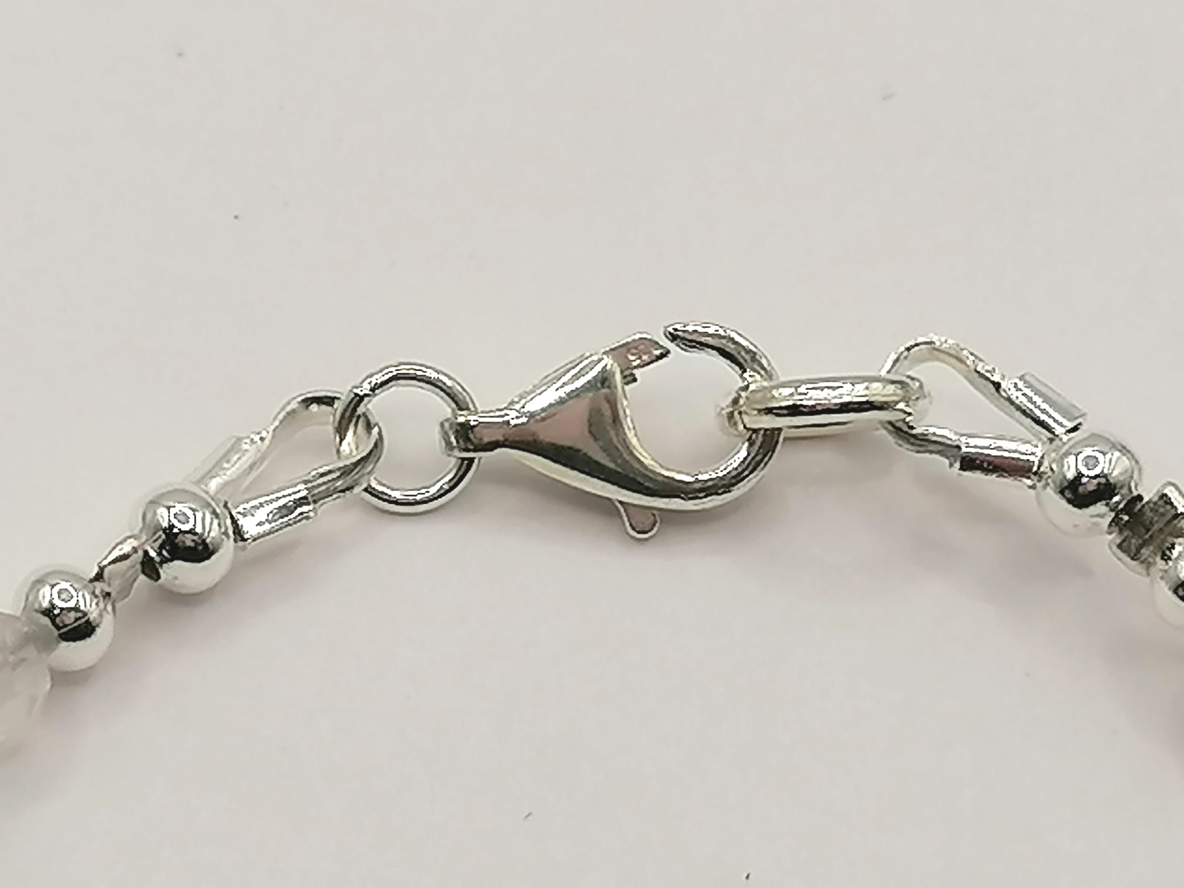 925 Sterling Silver Semi-Precious Gemstone Bracelet with Aquamarine, Topaz & Rock Crystal