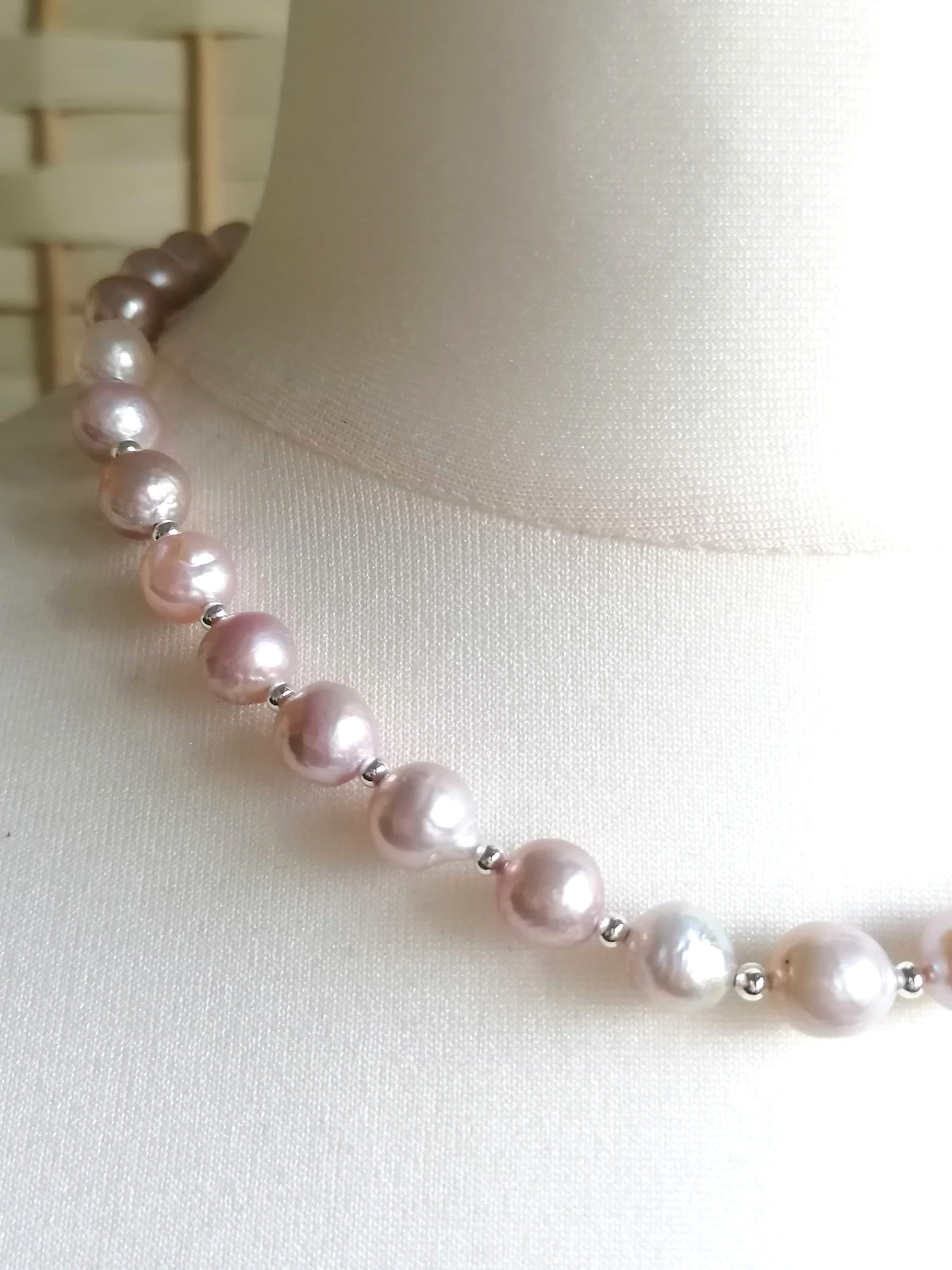 925 Sterling Silver Cultured Freshwater Edison Pearl Necklace