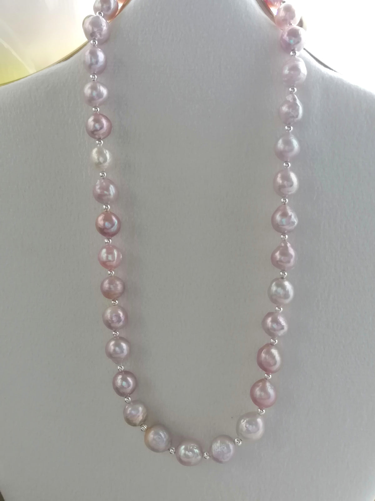 925 Sterling Silver Cultured Freshwater Edison Pearl Necklace