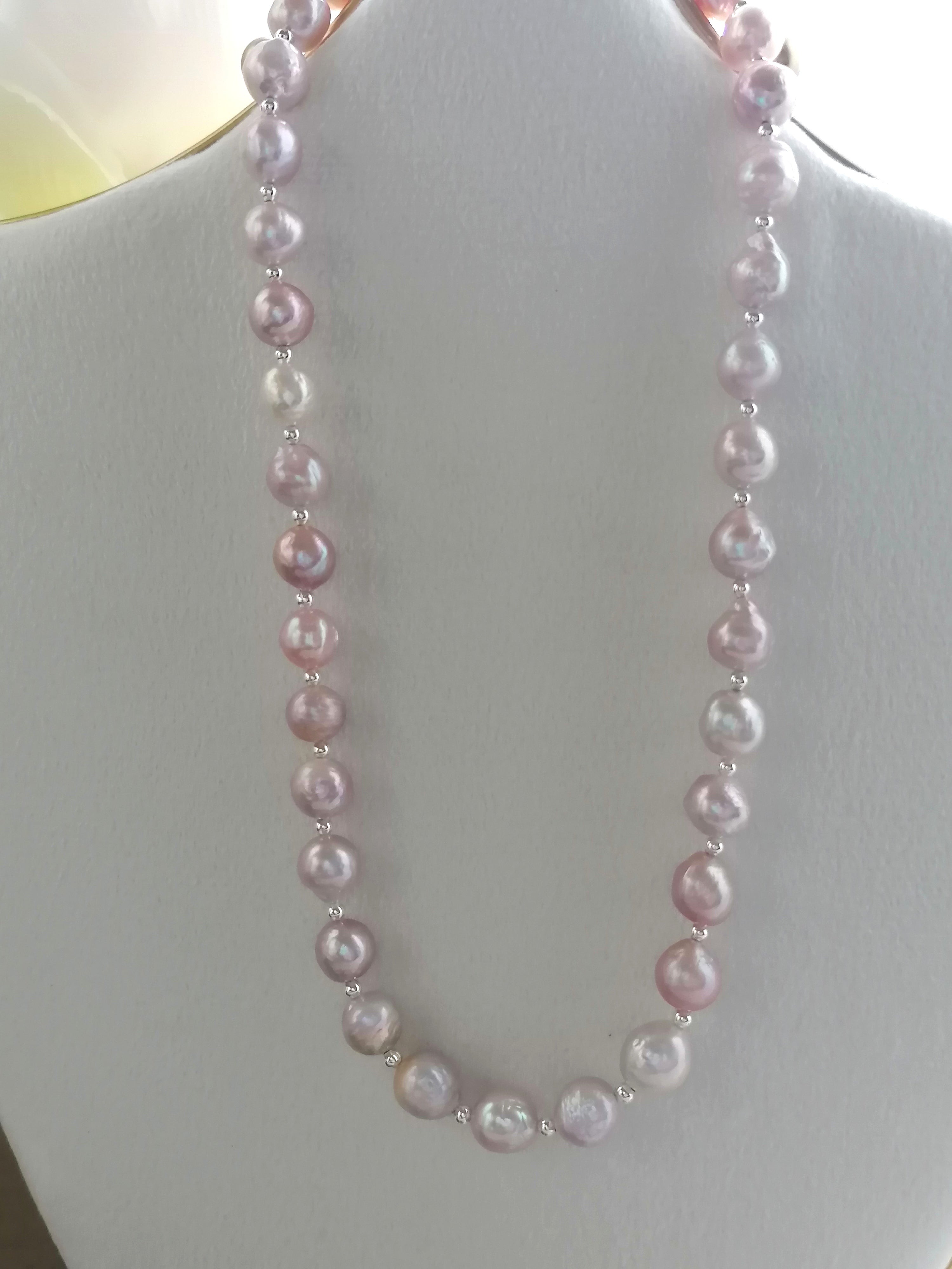 925 Sterling Silver Cultured Freshwater Edison Pearl Necklace