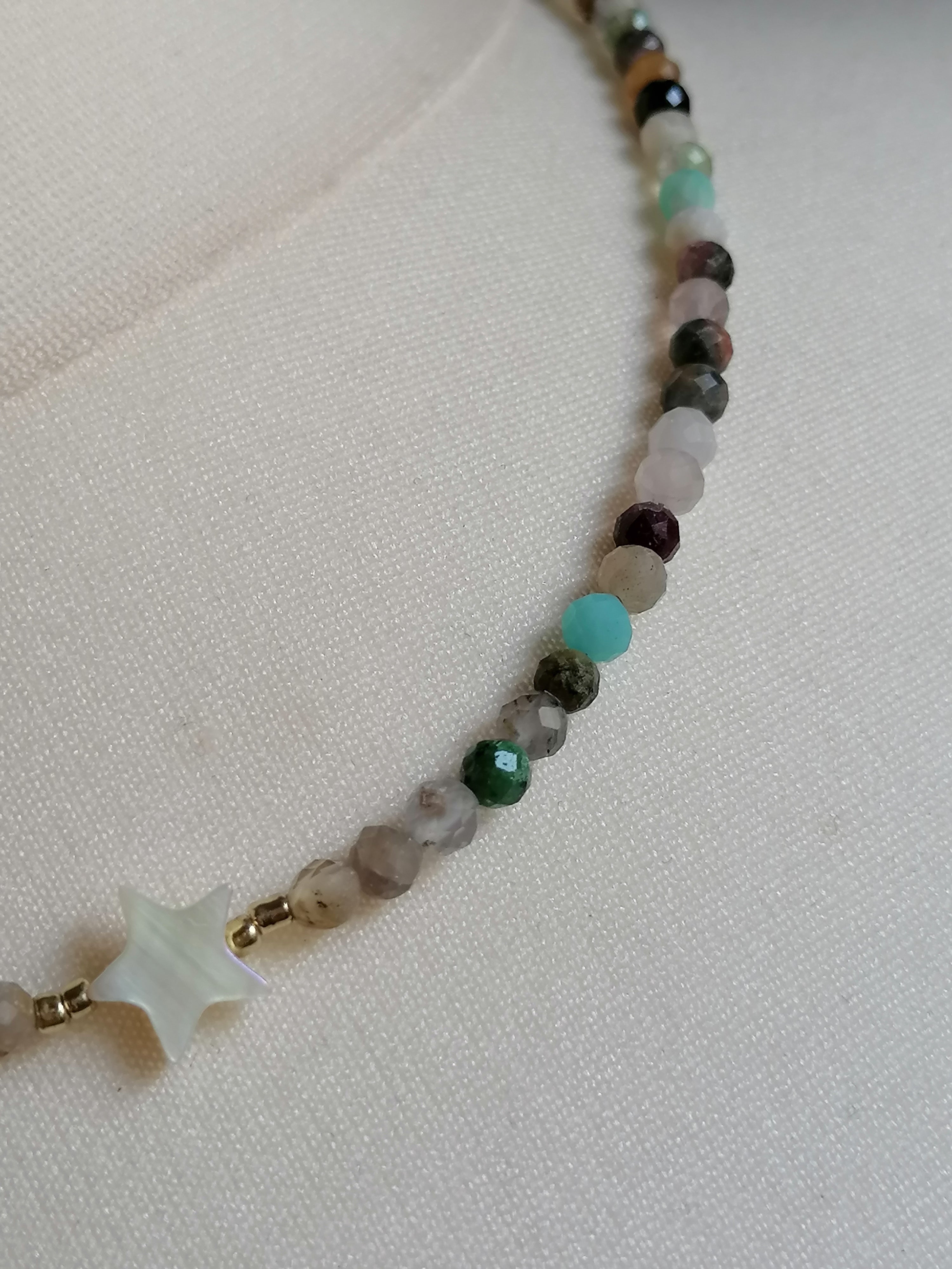 Semi-precious Gemstone Necklace Mother Of Pearl star