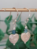 Baroque Heart Pearl & Aquamarine Earrings | 925 Sterling Silver
