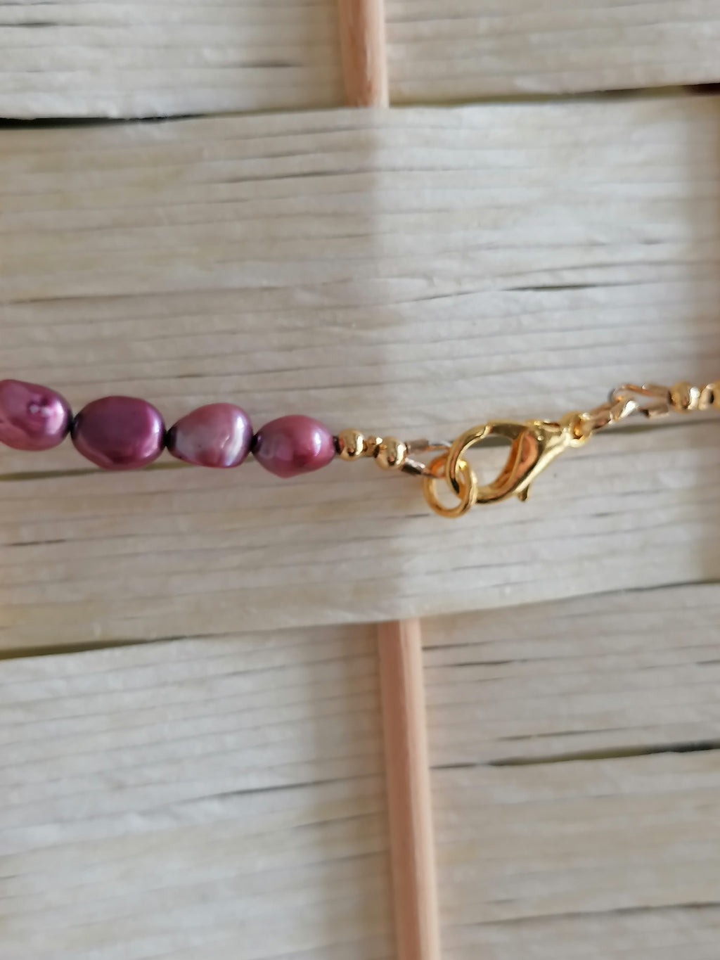 Baroque Pearl, Garnet & Tourmaline Necklace | Gold Plated