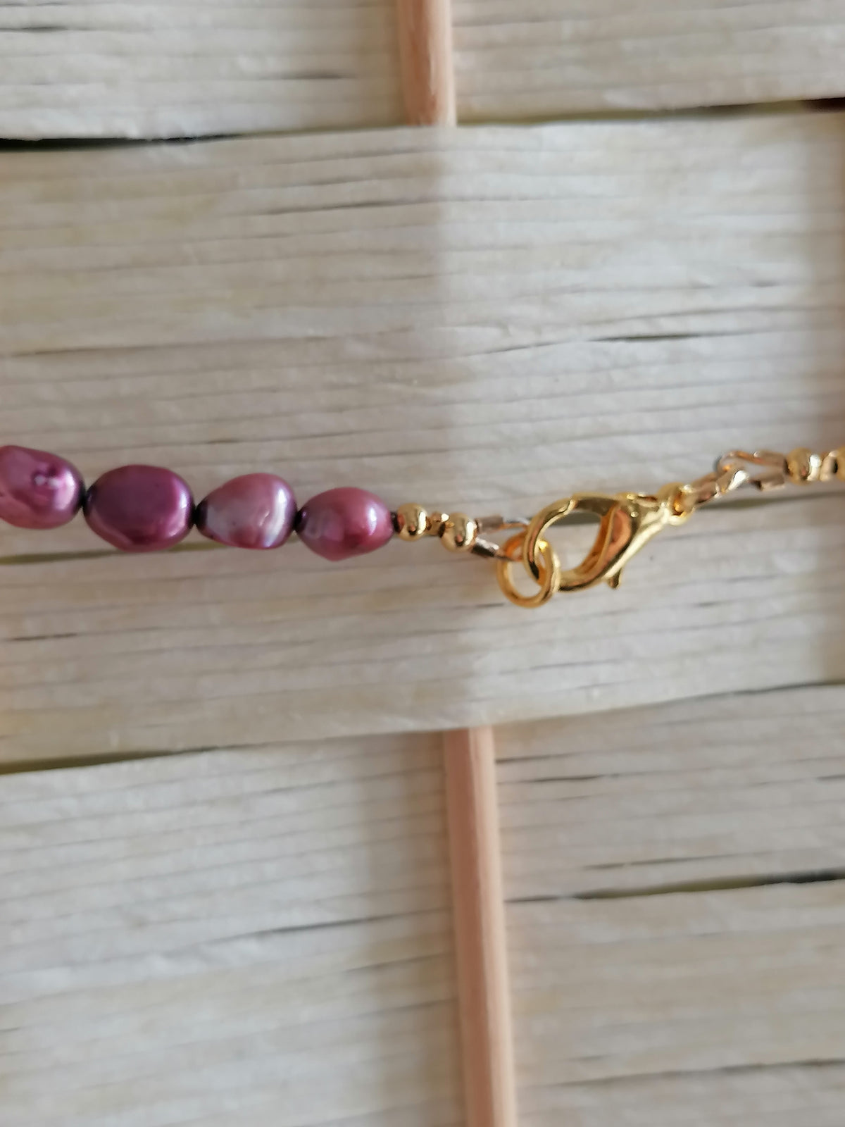 Baroque Pearl, Garnet & Tourmaline Necklace | Gold Plated
