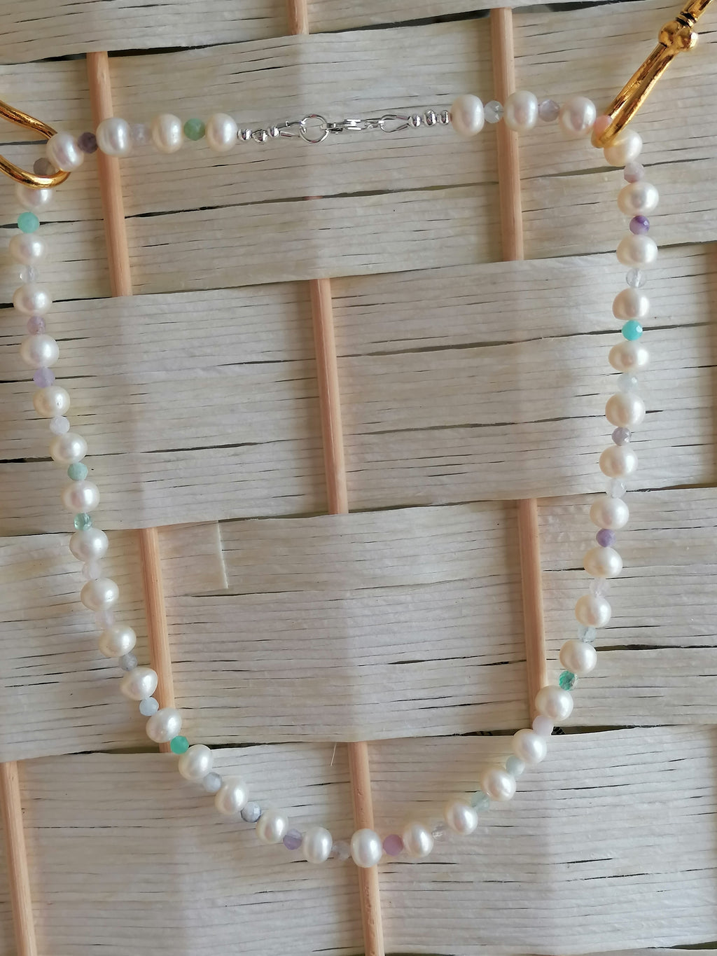 Freshwater Pearl & Semi-Precious Gemstone Necklace | 925 Sterling Silver