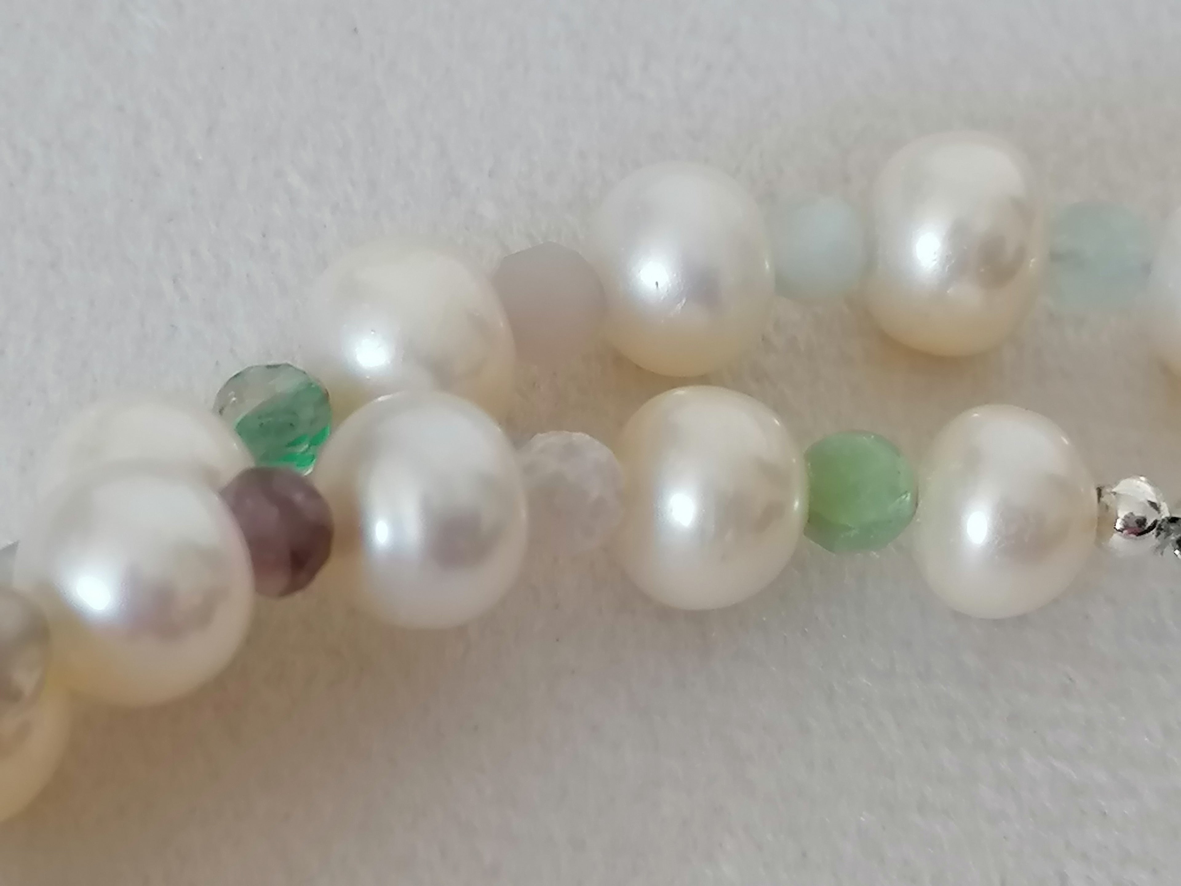 Freshwater Pearl & Semi-Precious Gemstone Necklace | 925 Sterling Silver