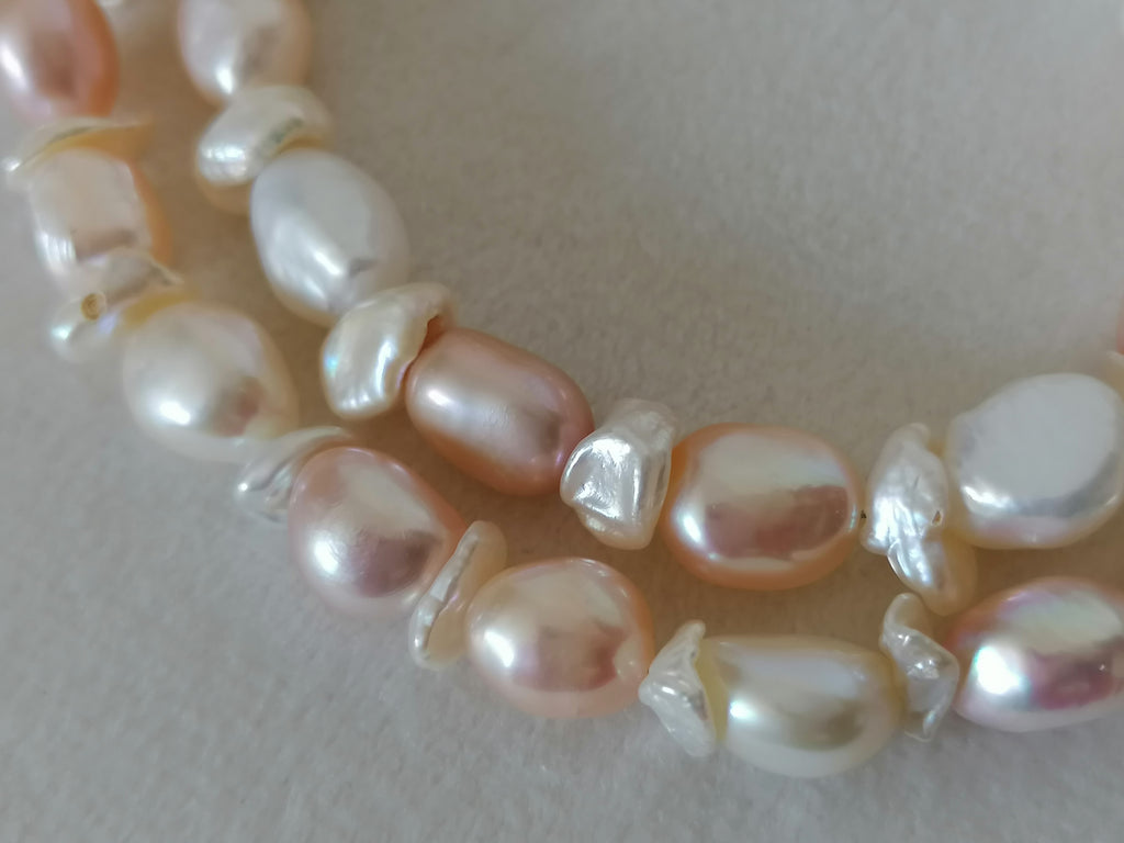 Baroque & Keshi Pearl Necklace | 925 Sterling Silver