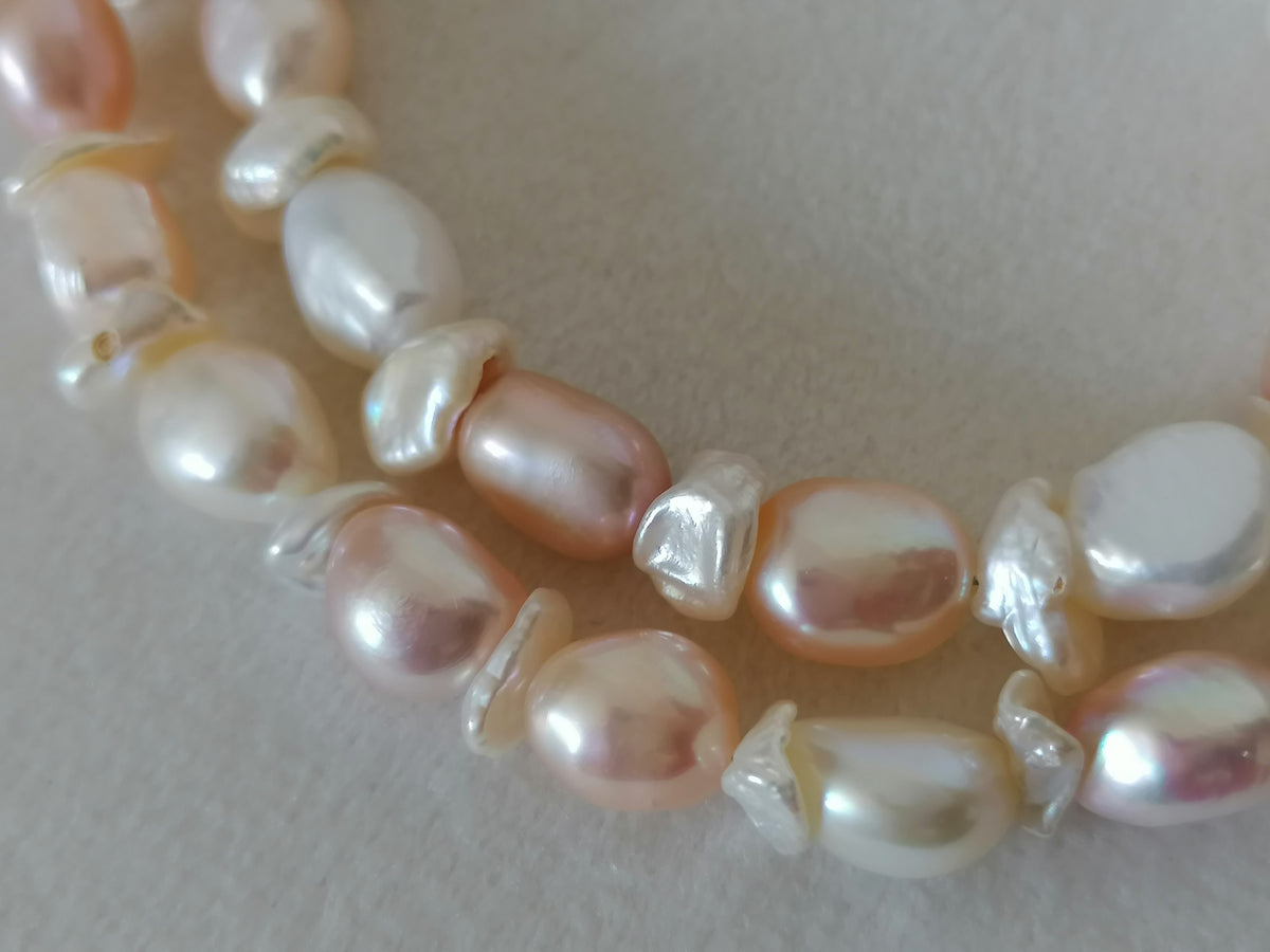 Baroque & Keshi Pearl Necklace | 925 Sterling Silver