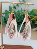 Conch Shell Slice Drop Earrings | 24ct Gold Vermeil over 925 Sterling silver