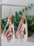 Conch Shell Slice Drop Earrings | 24ct Gold Vermeil over 925 Sterling Silver