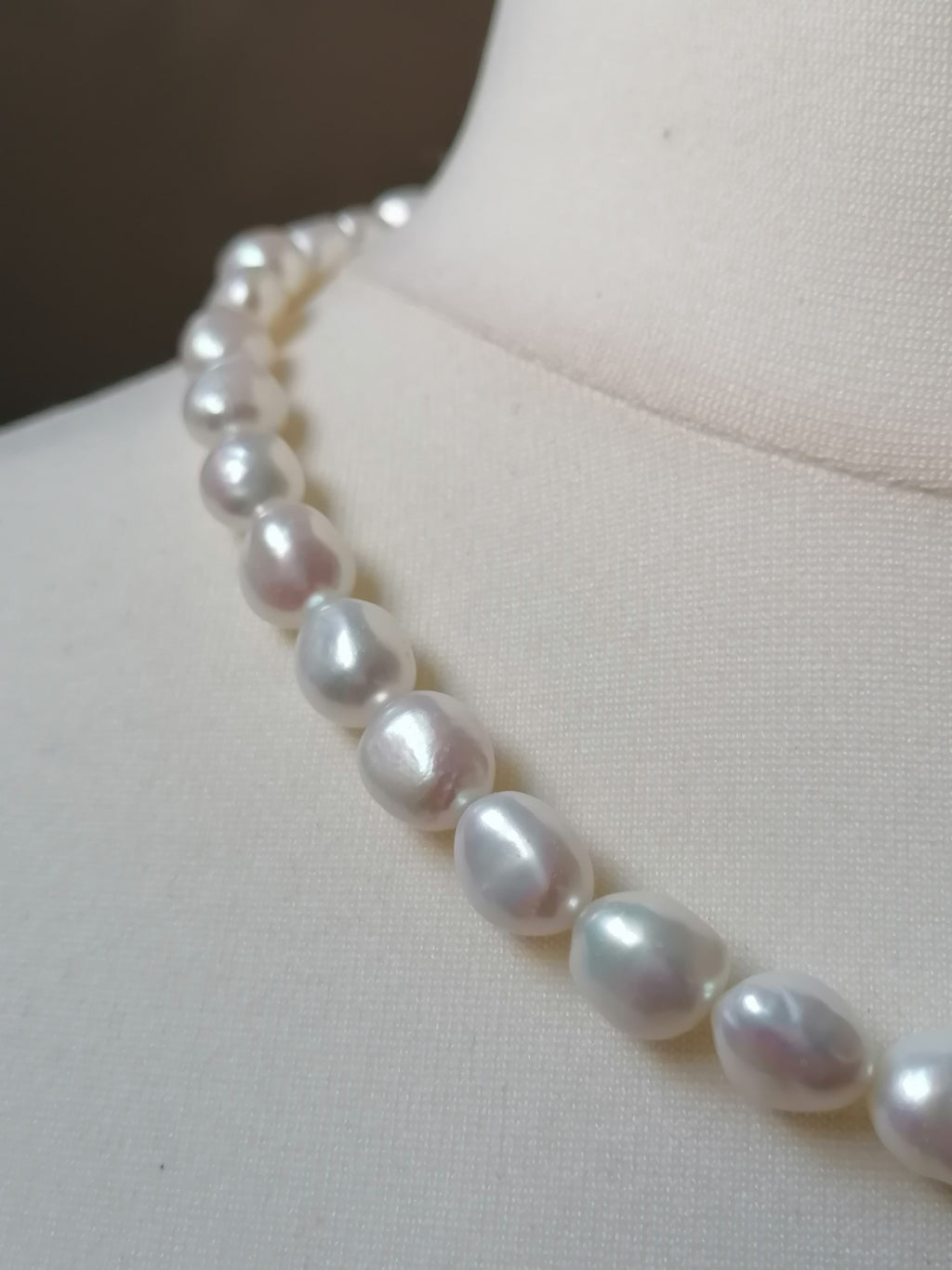 Cultured Freshwater Baroque Pearl & Russian Amazonite Quatrefoil Necklace | Gold Plated