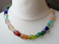 Multicolour Glass Fish Necklace | Gold Plated