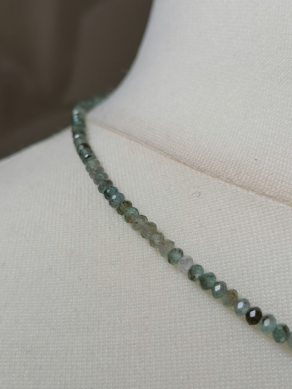 Blue Green Aquamarine Necklace