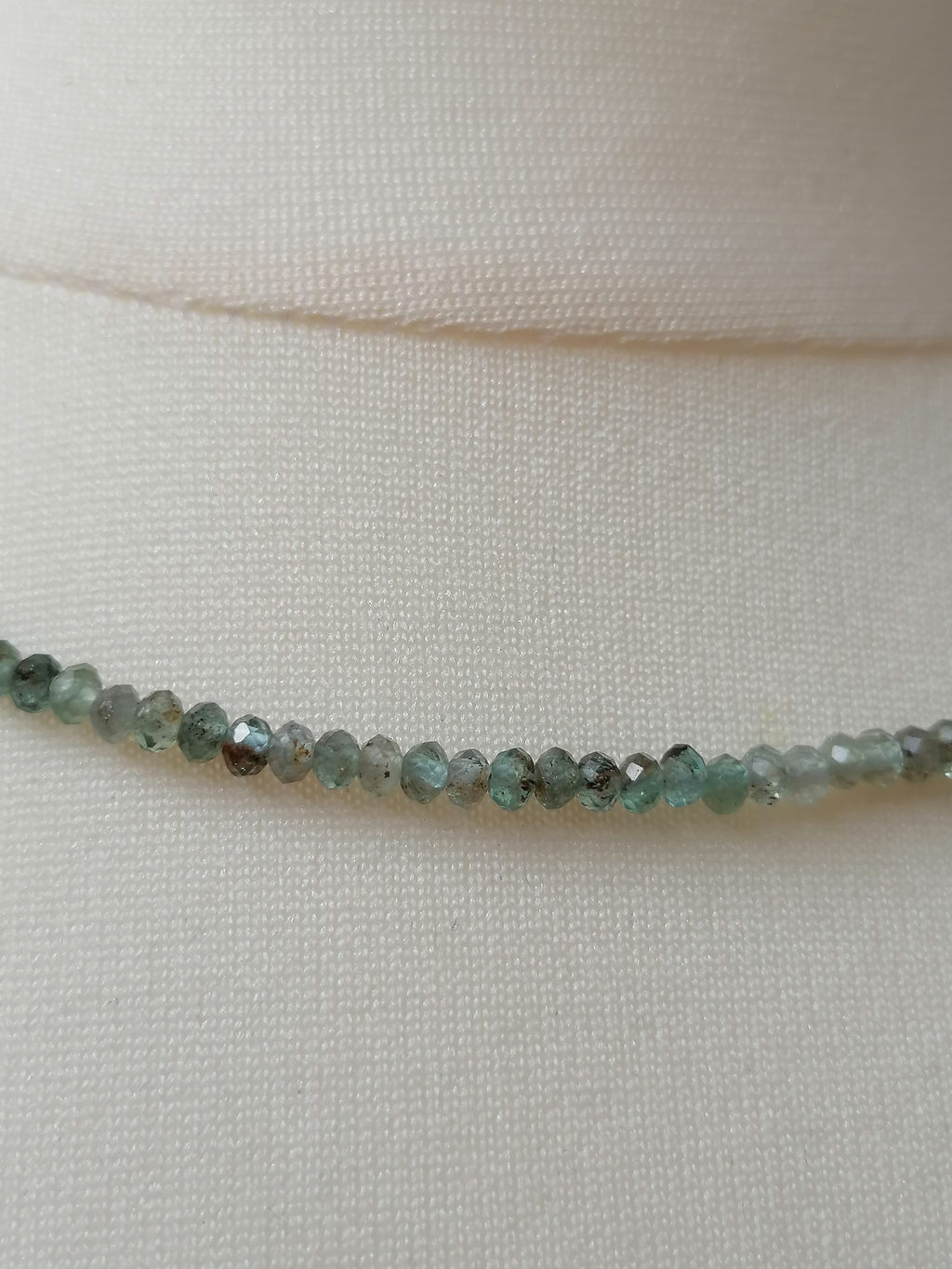 Blue Green Aquamarine Necklace