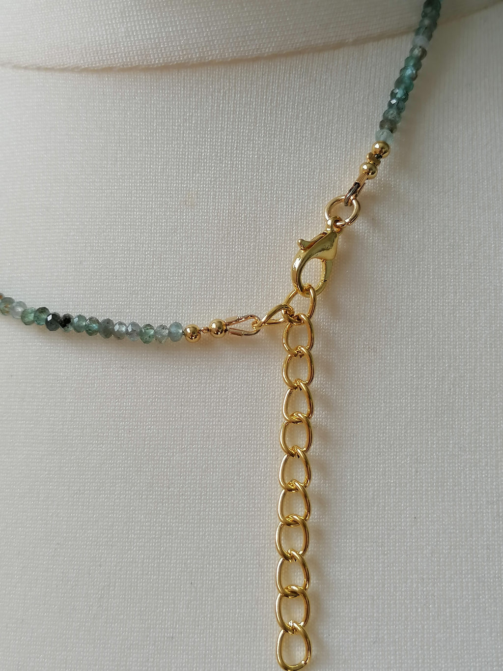 Blue Green Aquamarine Necklace