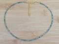 Blue Green Aquamarine Necklace