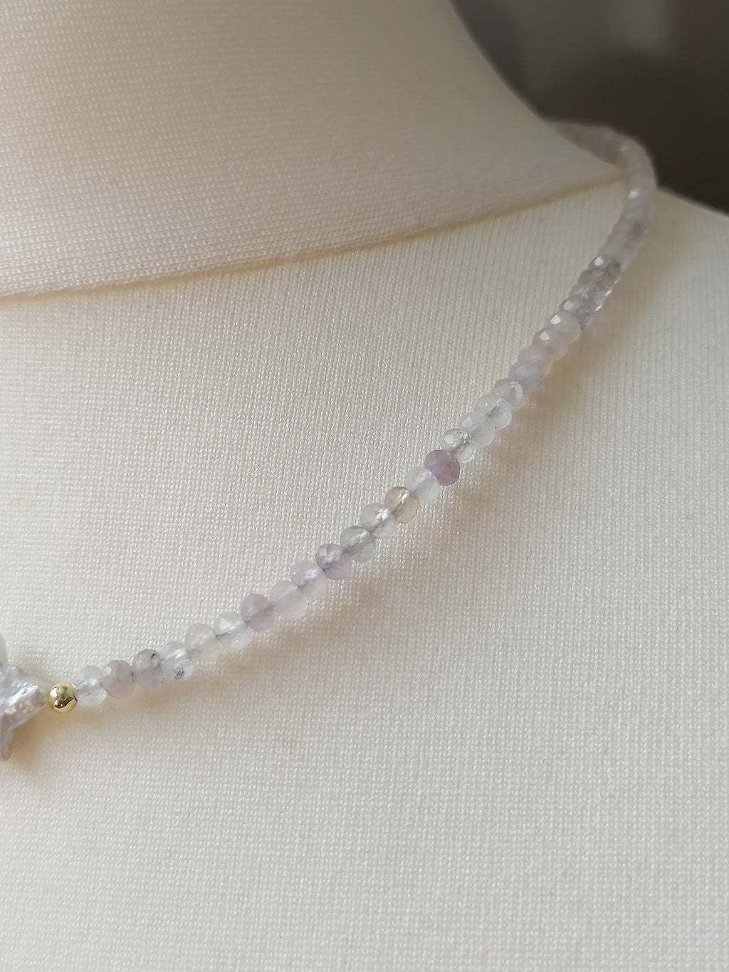 Semi-Precious Moonstone & Baroque Star Pearl Necklace