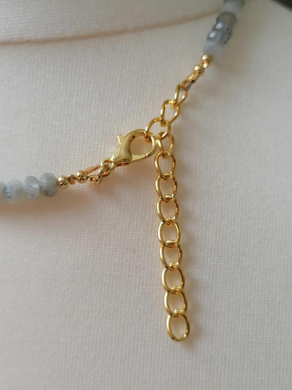 Labradorite Gemstone & Freshwater Baroque Pearl Necklace