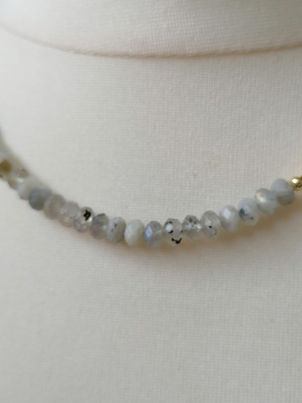 Labradorite Gemstone & Freshwater Baroque Pearl Necklace