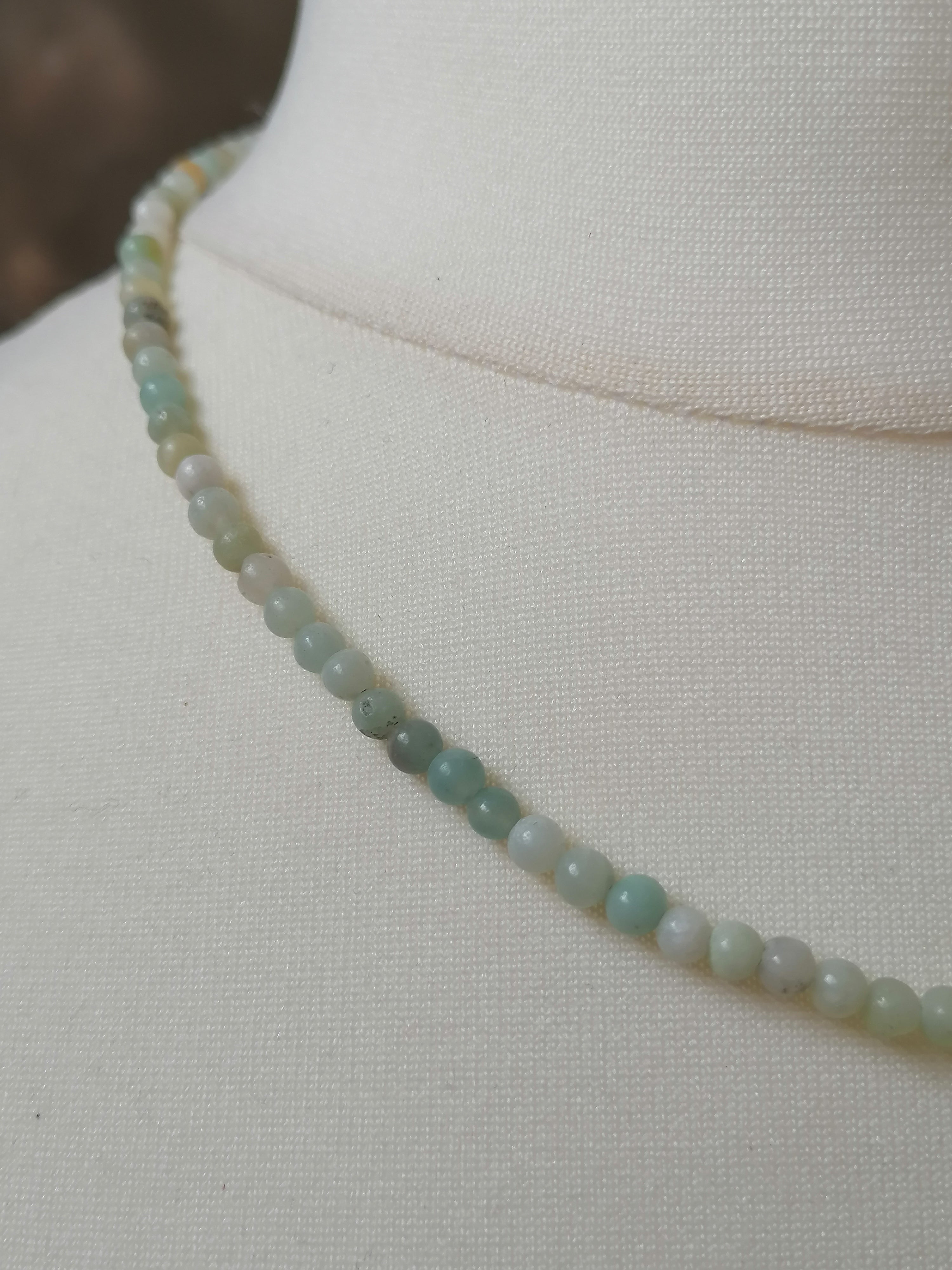 Flower Amazonite Gemstone Necklace