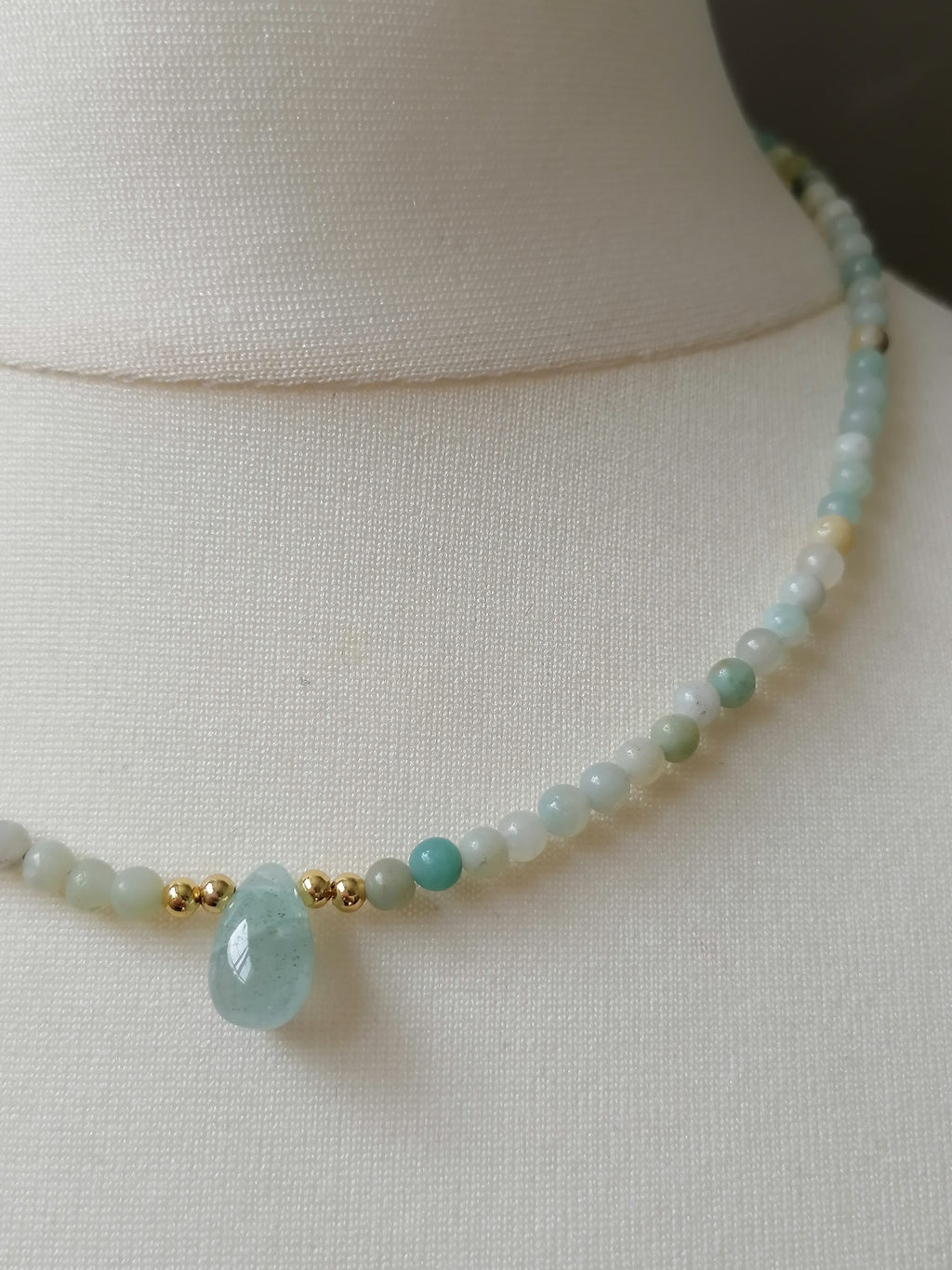 Flower Amazonite Gemstone Necklace