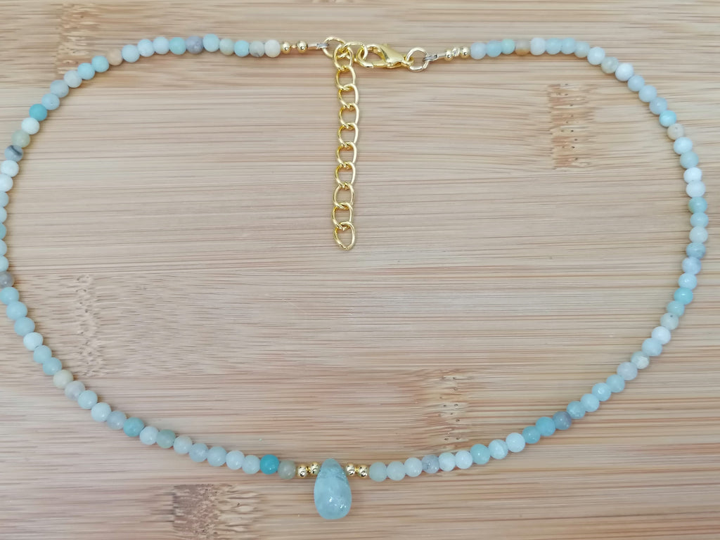 Flower Amazonite Gemstone Necklace