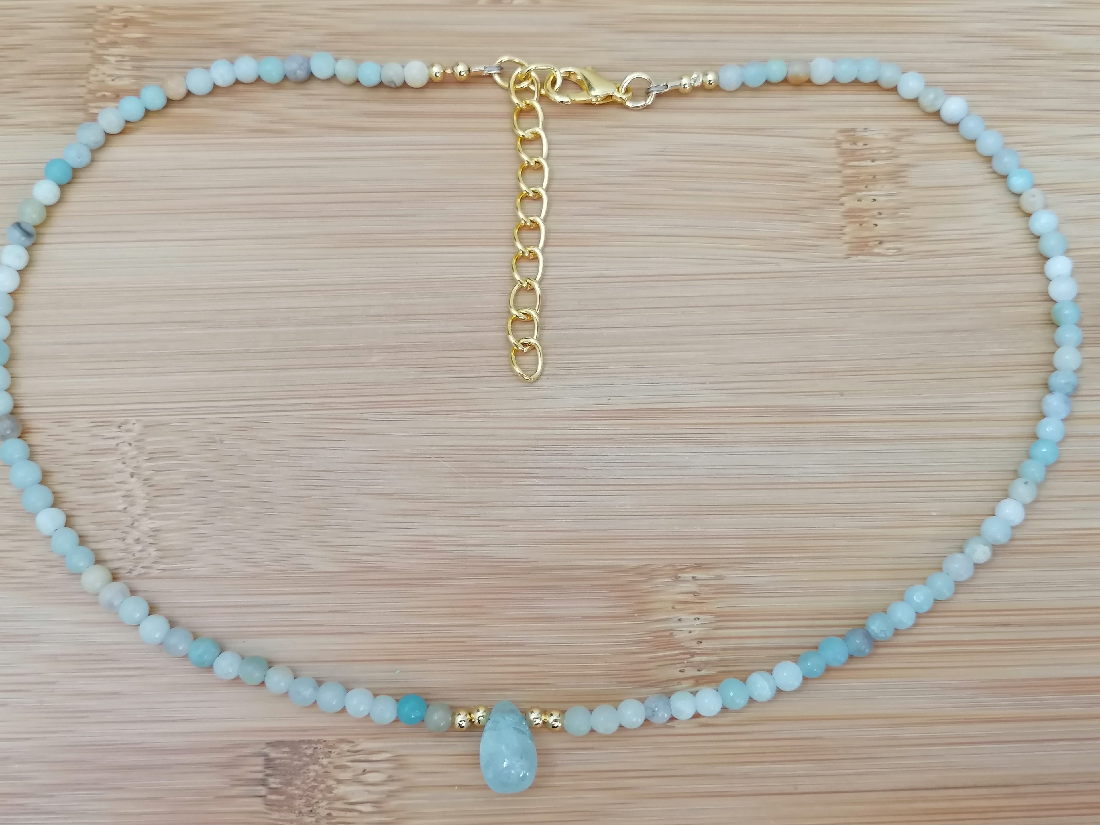 Flower Amazonite Gemstone Necklace