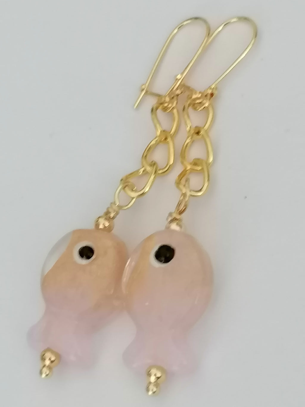 Glass Fish Drop Earrings