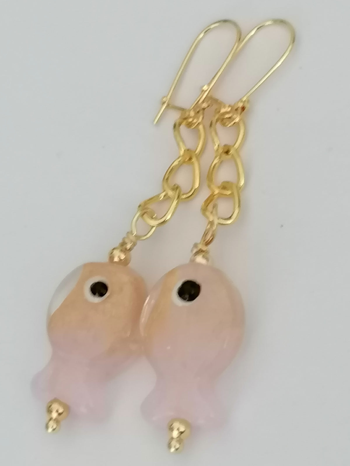 Glass Fish Drop Earrings