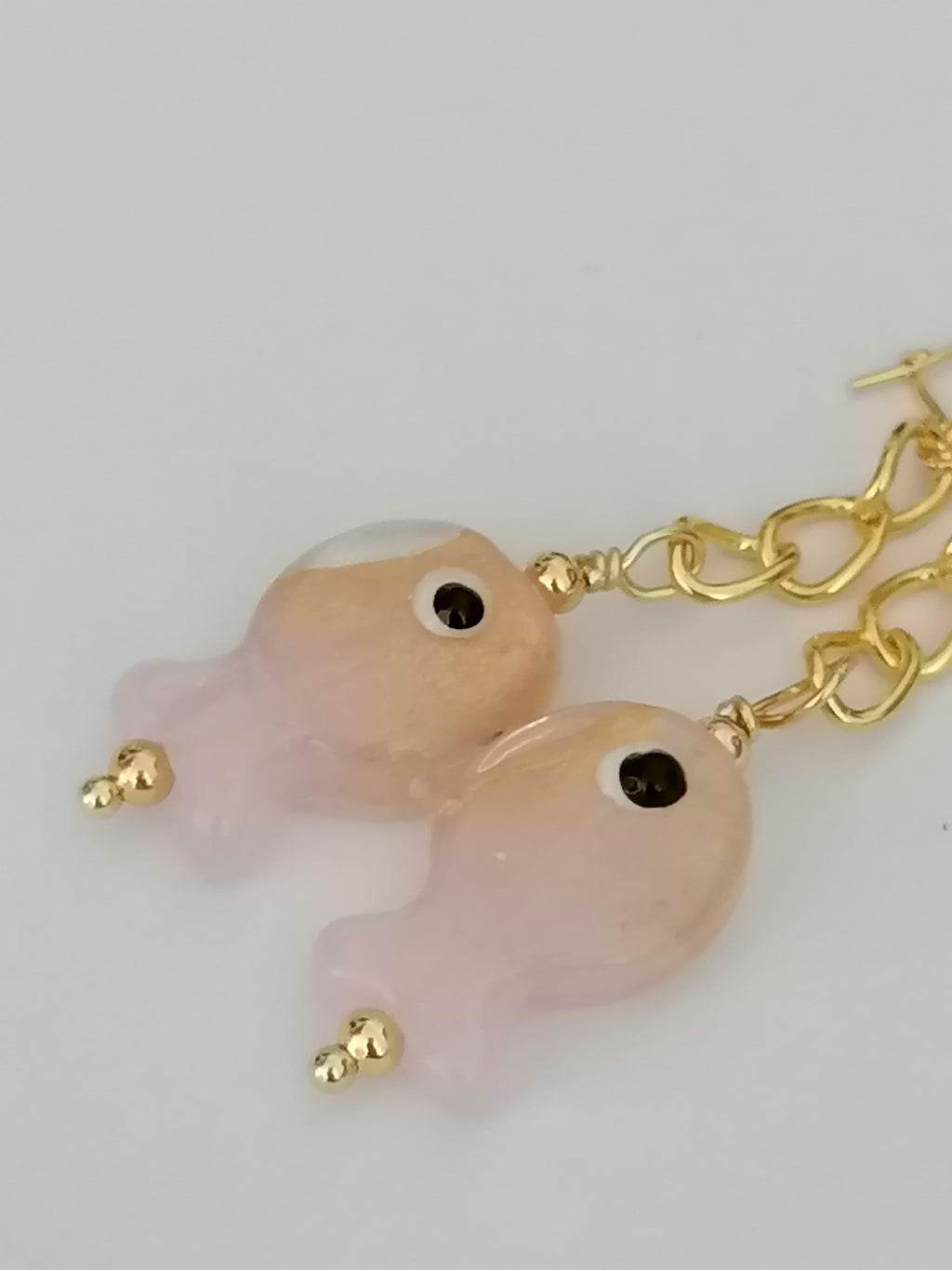 Glass Fish Drop Earrings