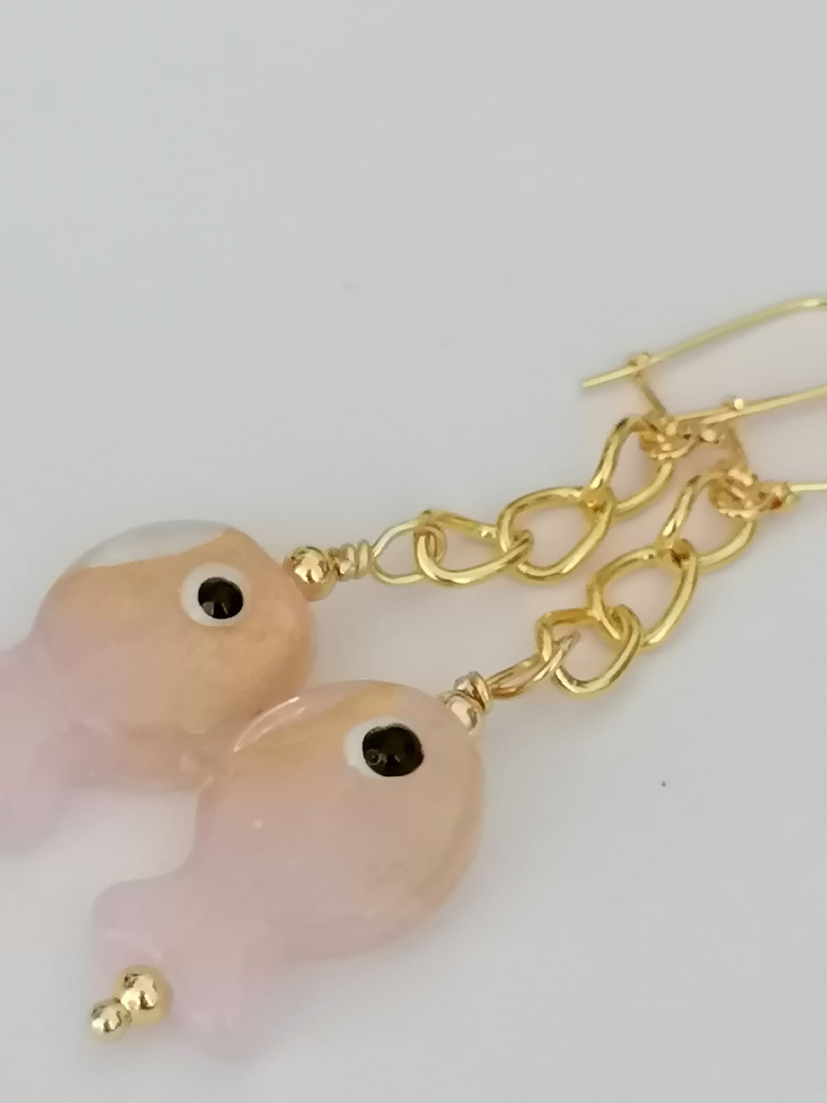 Glass Fish Drop Earrings