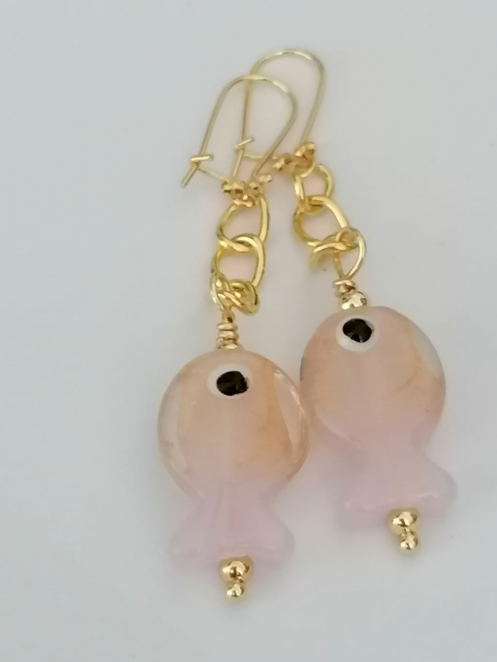 Glass Fish Drop Earrings