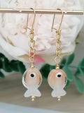 Glass Fish Drop Earrings