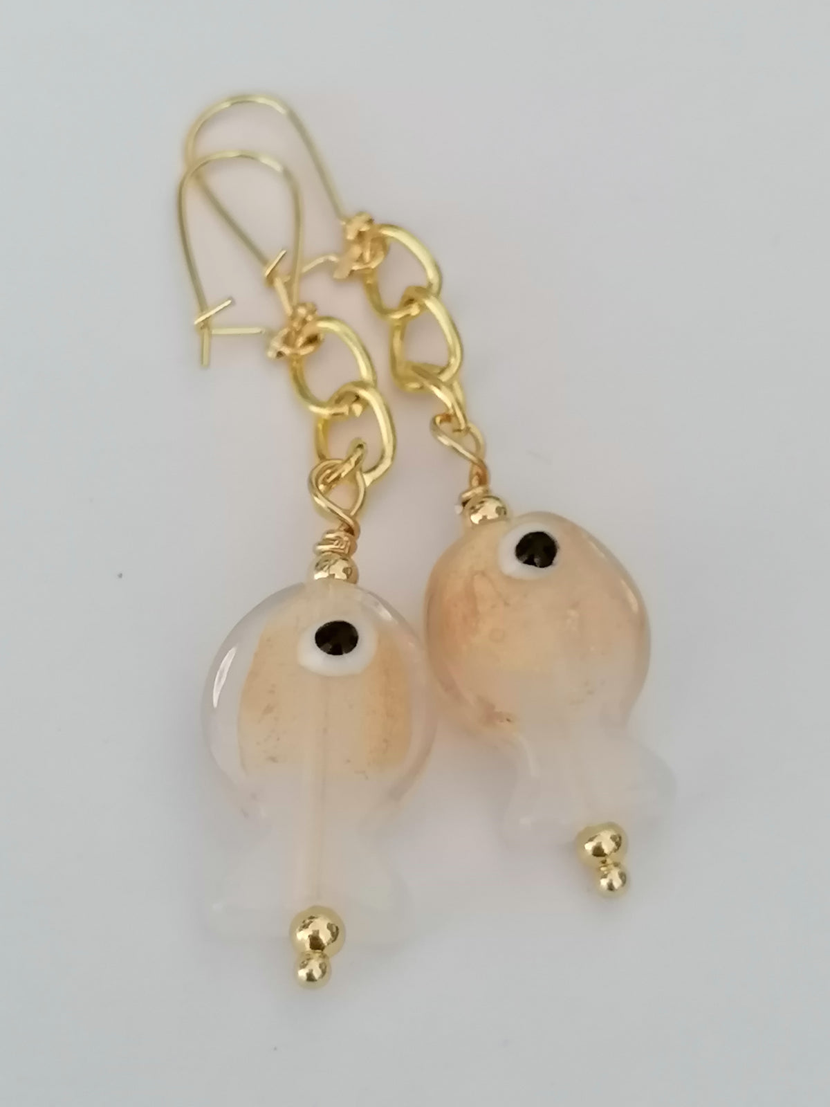 Glass Fish Drop Earrings