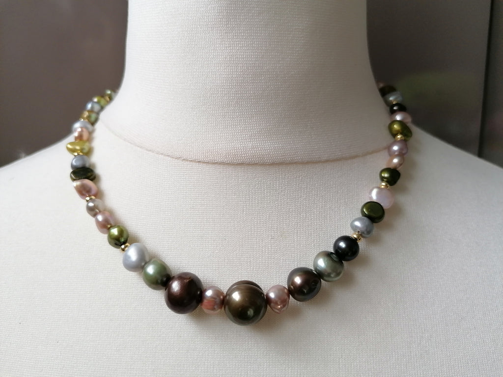Multicolour Baroque Freshwater Pearl Necklace