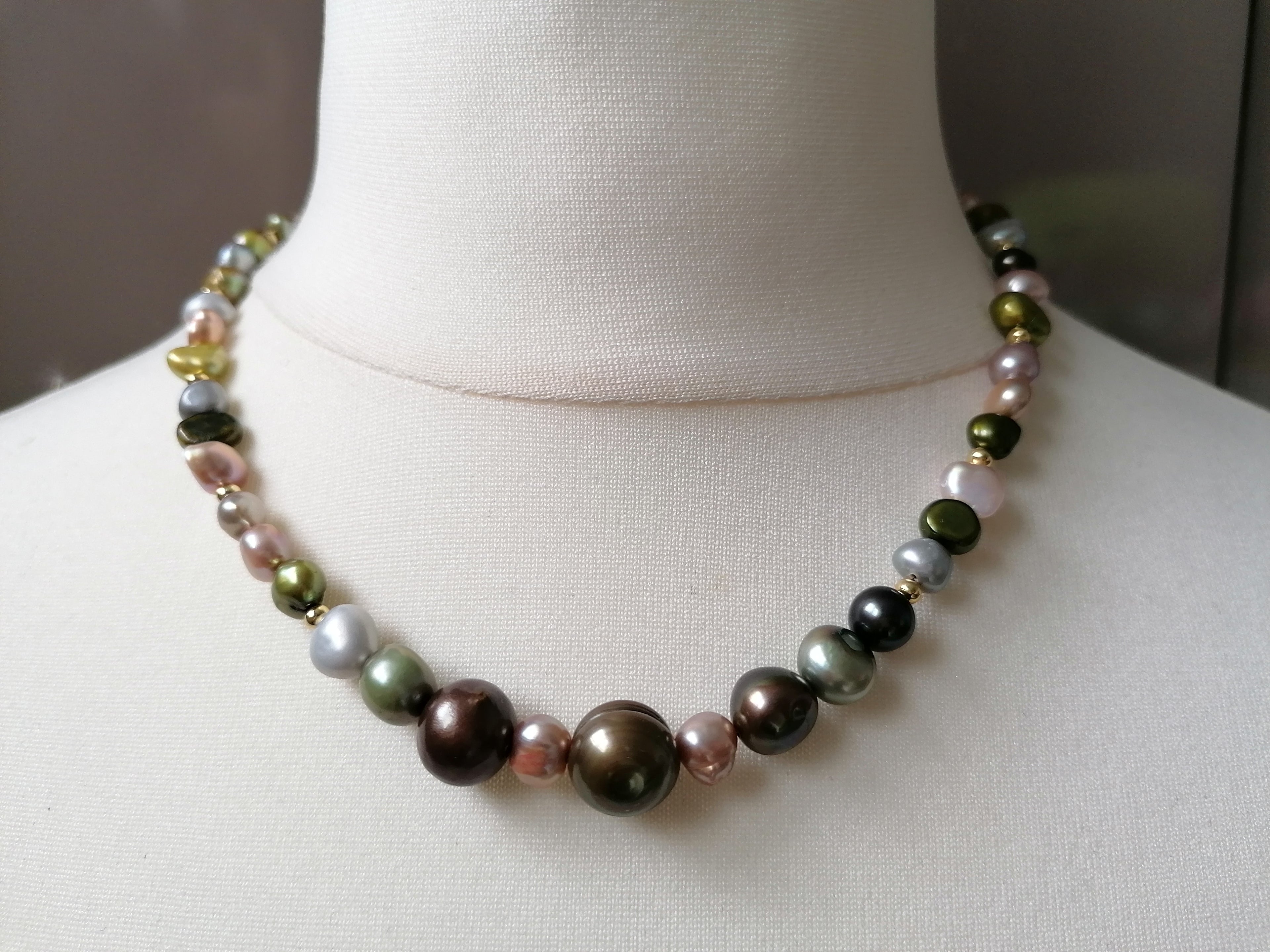 Multicolour Baroque Freshwater Pearl Necklace