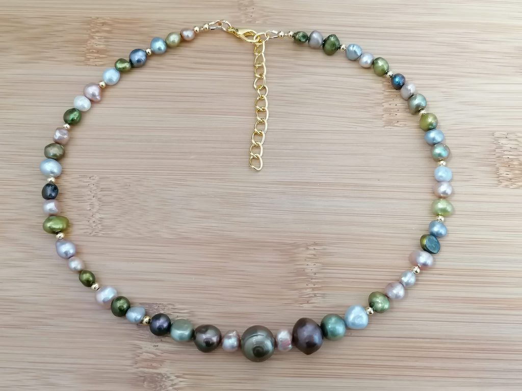 Multicolour Baroque Freshwater Pearl Necklace