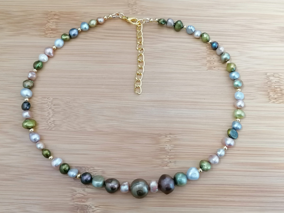 Multicolour Baroque Freshwater Pearl Necklace