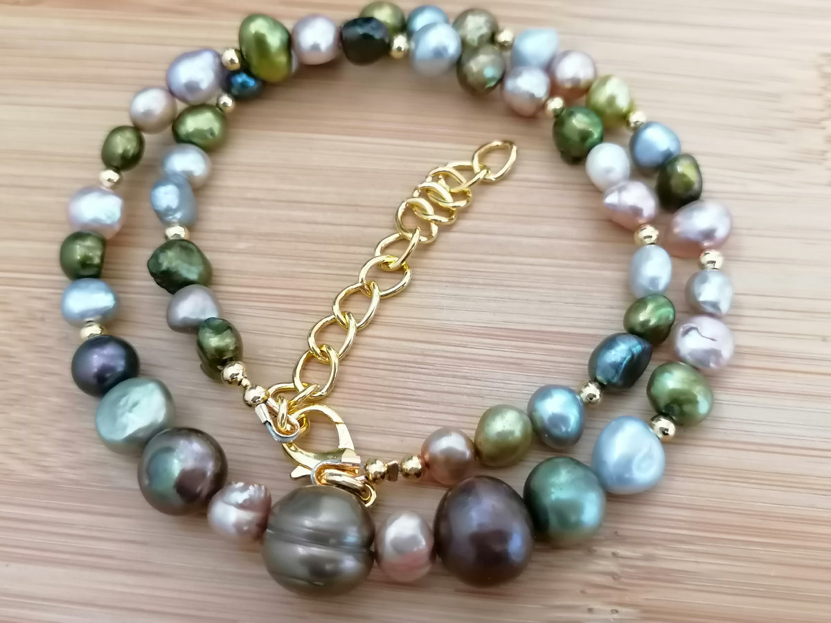 Multicolour Baroque Freshwater Pearl Necklace
