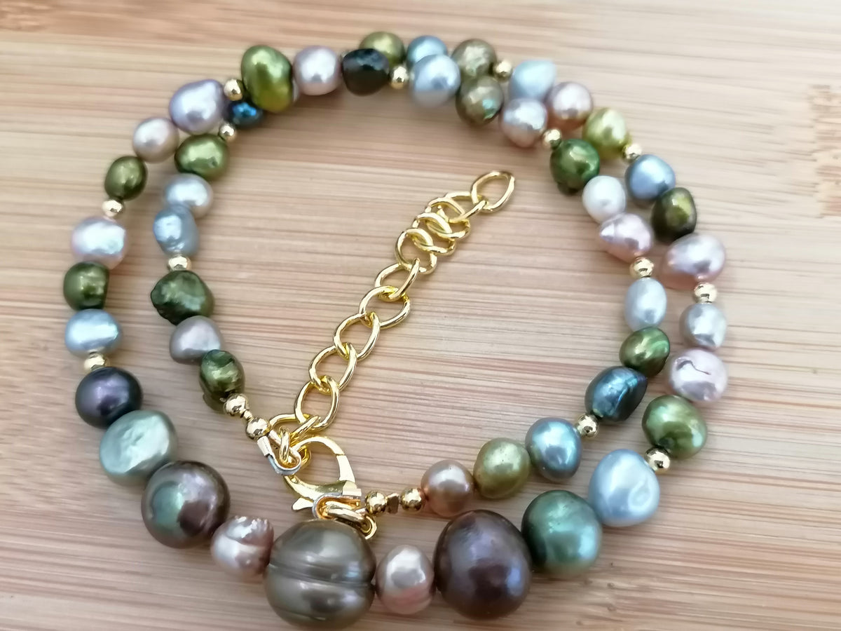 Multicolour Baroque Freshwater Pearl Necklace