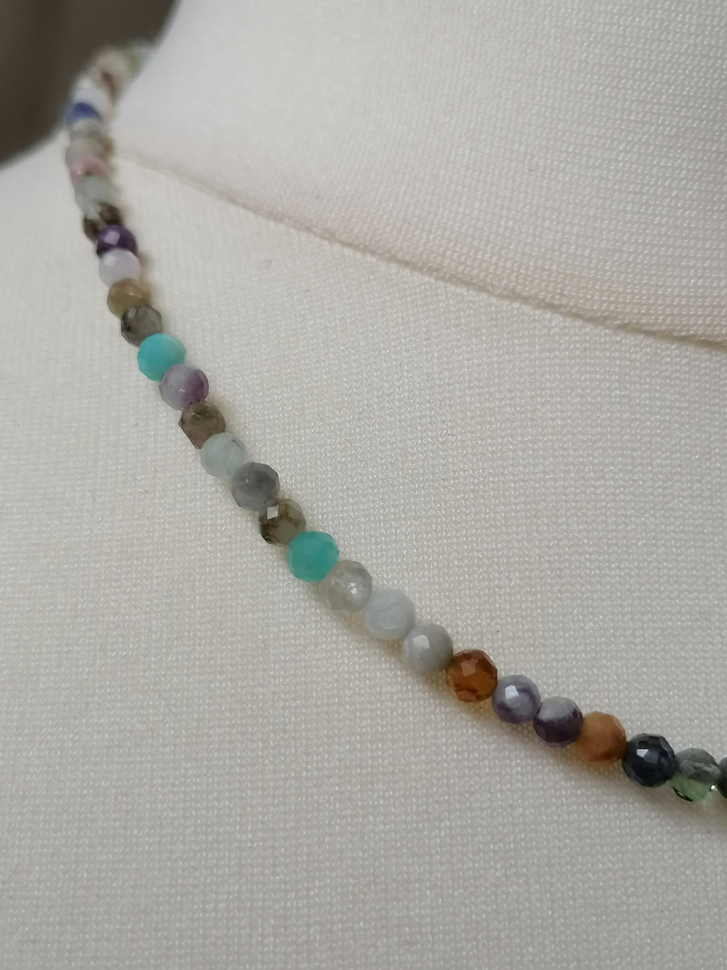 Multi-Gemstone Rainbow Necklace semi-precious